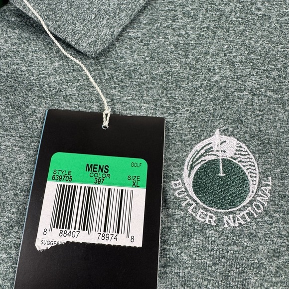 Nike Golf Heathered Green Butler National S/S Performance Golf Polo XL NWT - Picture 6 of 8
